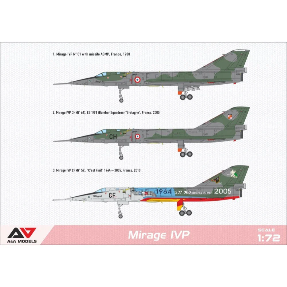 A&A Models 7221 1/72 Mirage IVP with ASMP Missile - Image 3