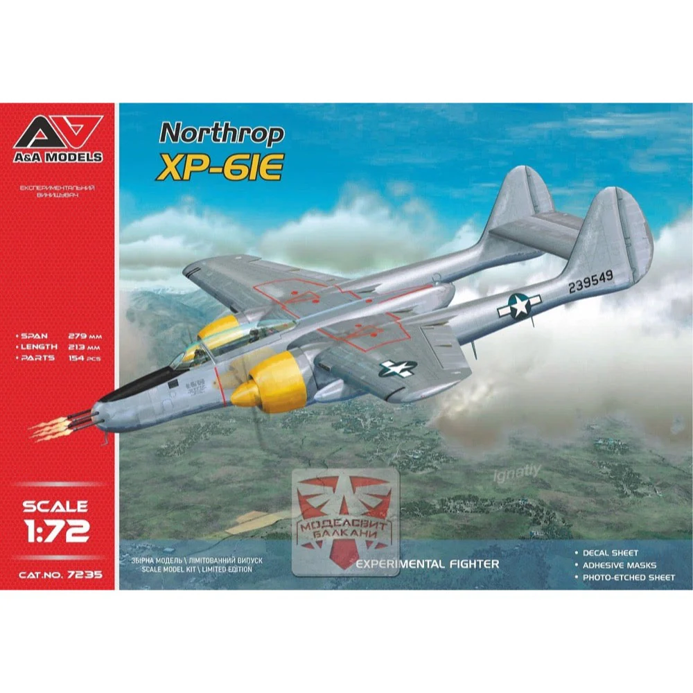 A&A Models 7235 1/72 Northrop XP-61E Experiments Fighter - Image 4