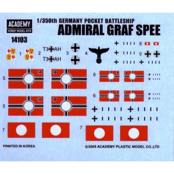 Academy 14103 1/350 Admiral Graf Spee - Image 11