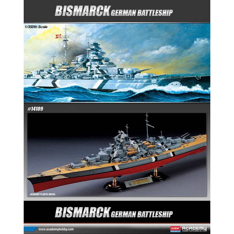 Academy 14109 1/350 German Battleship Bismark - Image 9