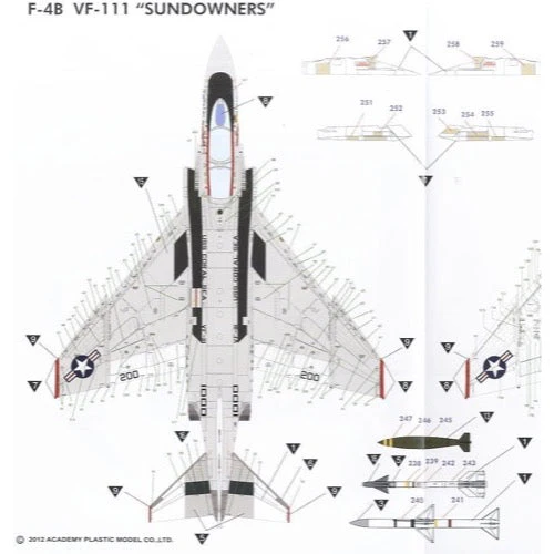 Academy 12232 1/48 F-4B "VF-111 Sundowners" Phantom II MCP - Image 10