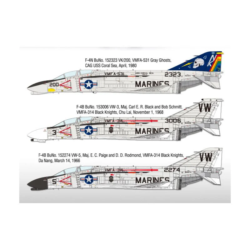 Academy 12315 1/48 USMC F-4B/N VMFA-531 "Gray Ghosts" Phantom - Image 6