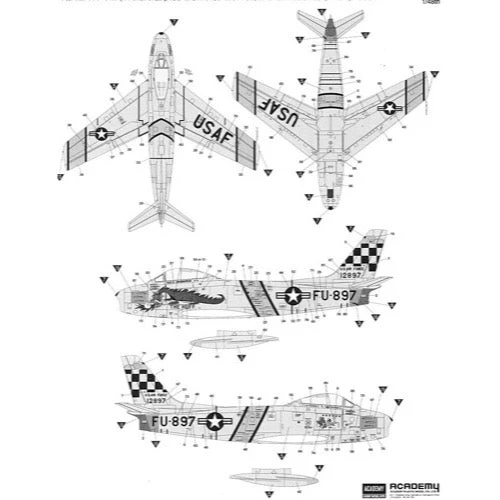 Academy 12234 1/48 F-86F The Huff Limited Edition - Image 8