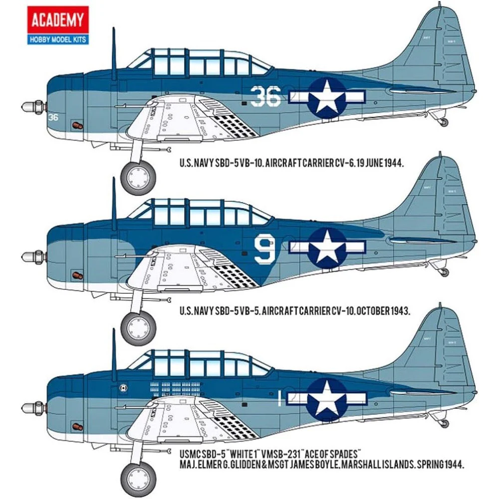 Academy 12329 1/48 USN SBD-5 "Battle of the Philippine Sea" - Image 8
