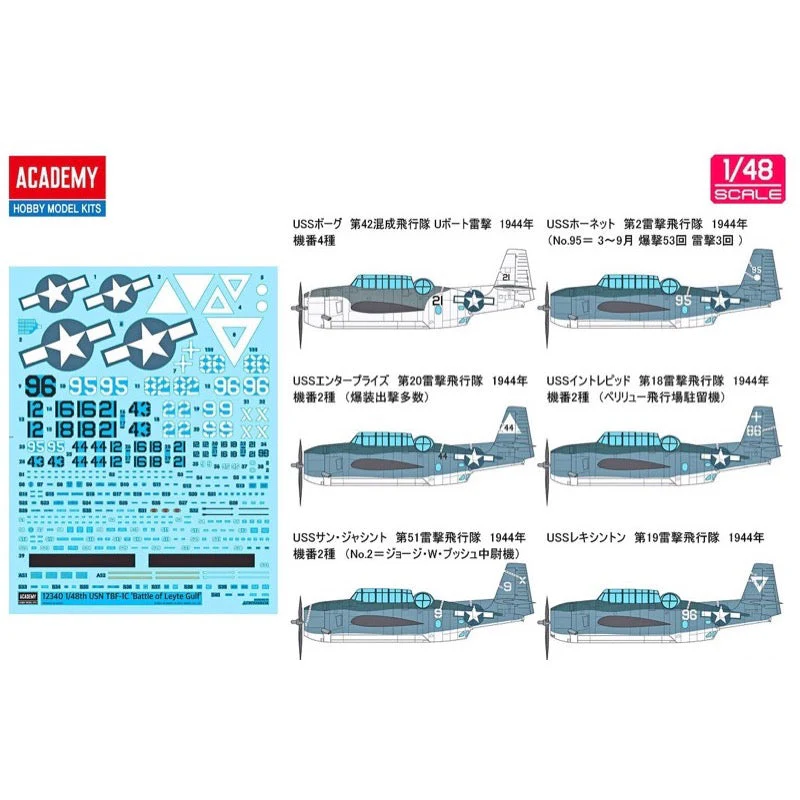 Academy 12340 1/48 USN TBF-1C Avenger "Battle of Leyte Gulf" - Image 6