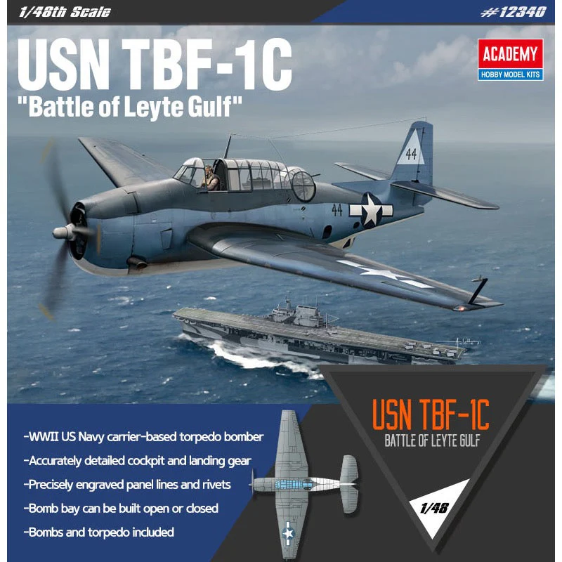 Academy 12340 1/48 USN TBF-1C Avenger "Battle of Leyte Gulf" - Image 8