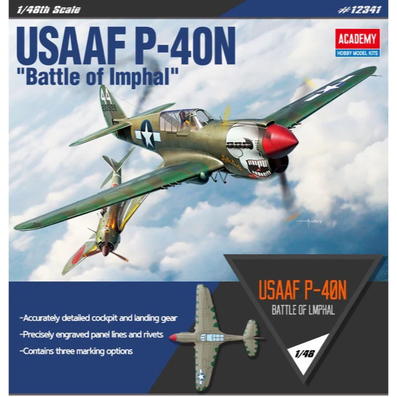 Academy 12341 1/48 USAAF P-40N Warhawk "Battle of Imphal" Aus Decals - Image 2