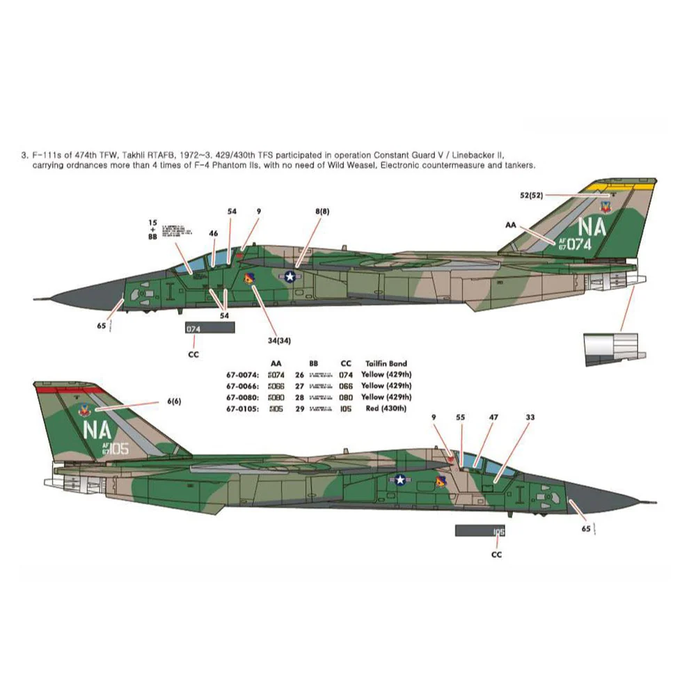 Academy 12360 1/48 USAF F-111A Aardvark "Vietnam War" - Image 5