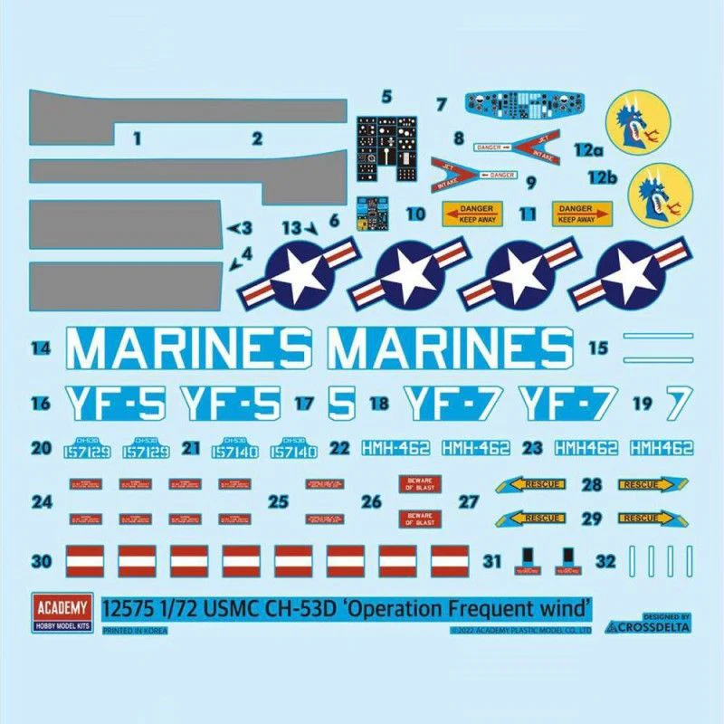 Academy 12575 1/72 USMC CH-53D Operation Frequent Wind - Image 6