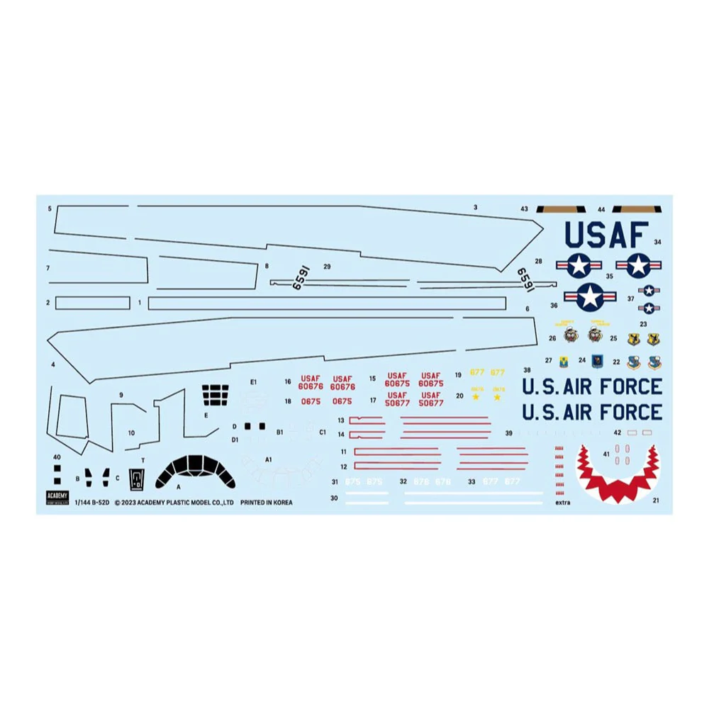 Academy 12632 1/144 Boeing B-52D Stratofortress - Image 3