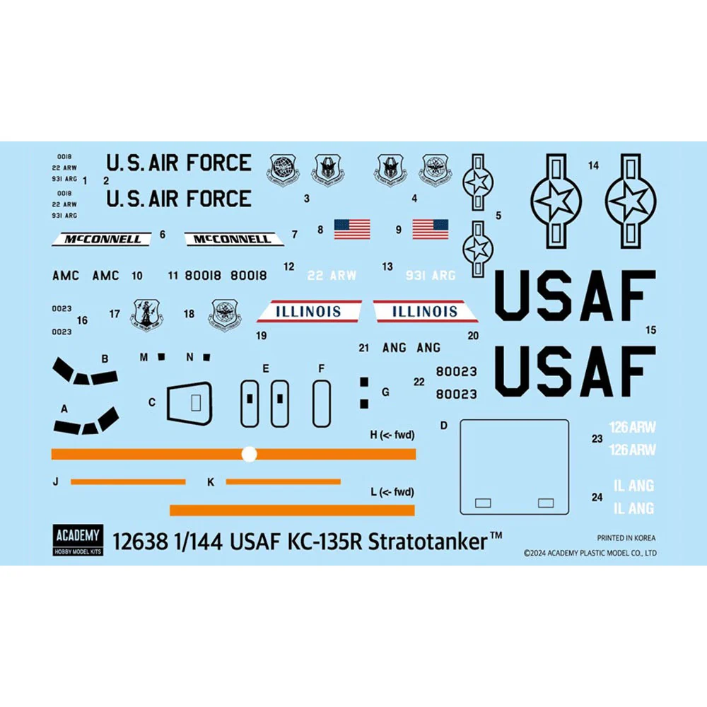 Academy 12638 1/144 USAF KC-135R Stratotanker - Image 2