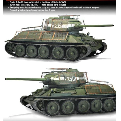 Academy 13295 1/35 T-34/85 No.183 Factory Berlin 1945 - Image 3