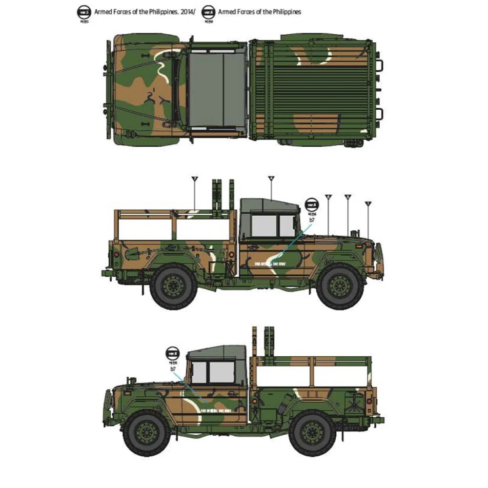 Academy 13551 1/35 ROK Army K311A1 1.25 ton Utility Truck - Image 6
