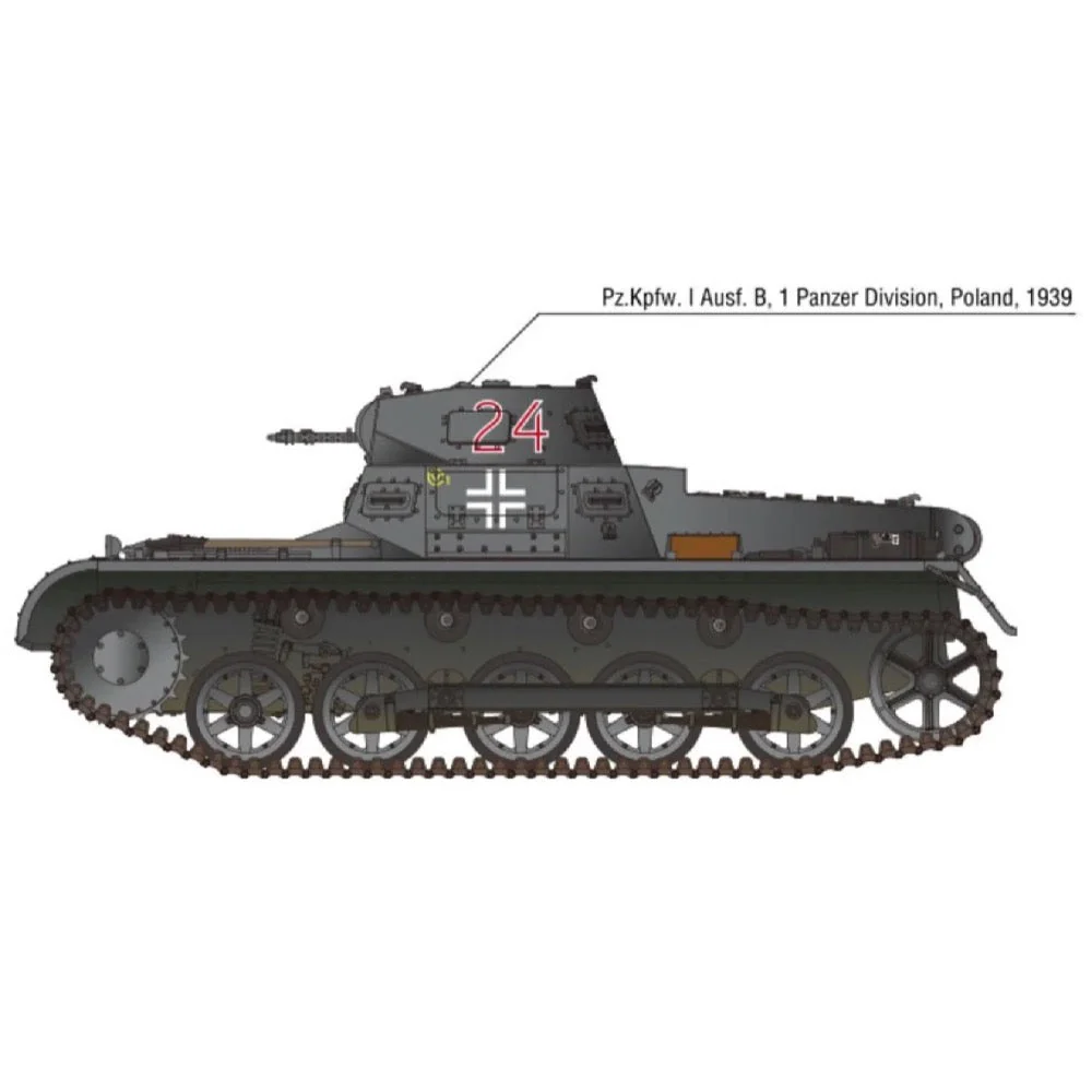 Academy 13556 1/35 German Panzer I Ausf.B & Motorcycle - Image 6