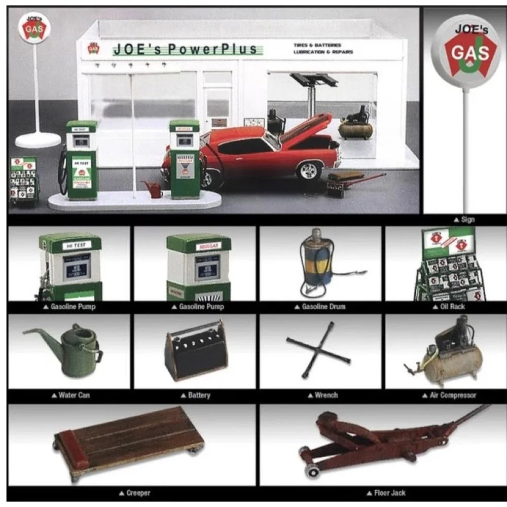 Academy 15122 1/24 Joe's Power Plus Gas Service Station Le: - Image 2