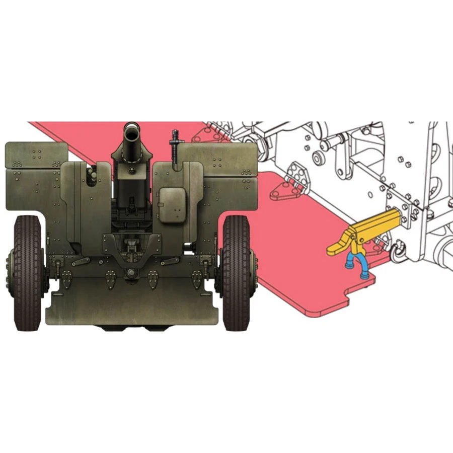 AFV 35182 1/35 105mm Howitzer M2A1 w/ M2A2 Carriage - Image 2