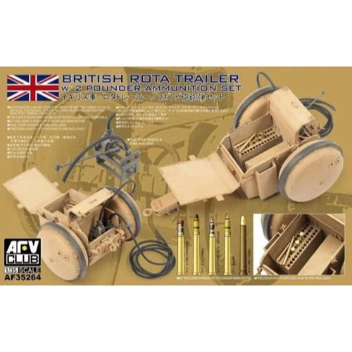 AFV 35264 1/35 WW2 British Rota w/ 2 Pounder Ammunition Set 24 pce