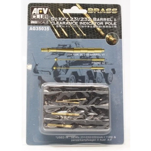 AFV AG35035 Club 1/35 SDKFZ231/2 Barrel & Clear Pole - Image 2