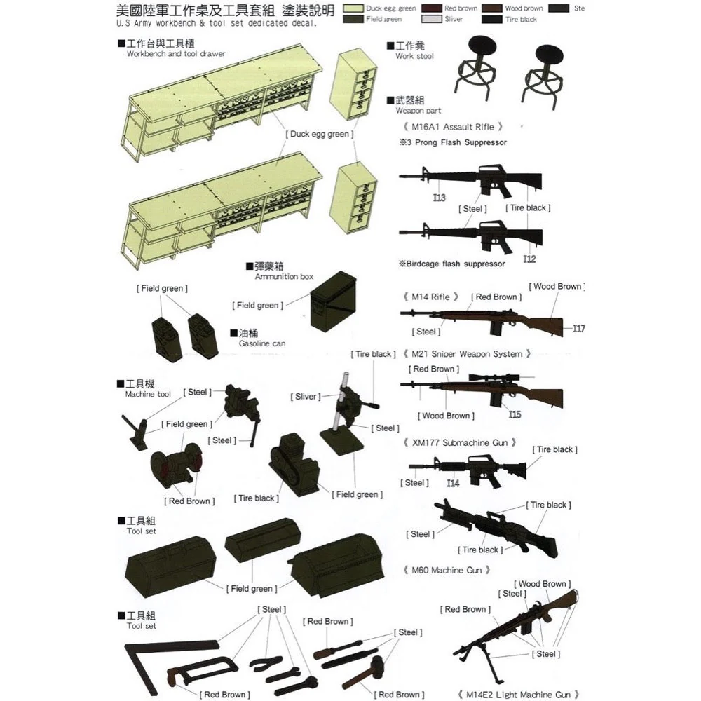AFV 35302 1/35 U.S. Army Workbench and Tool Set - Image 4
