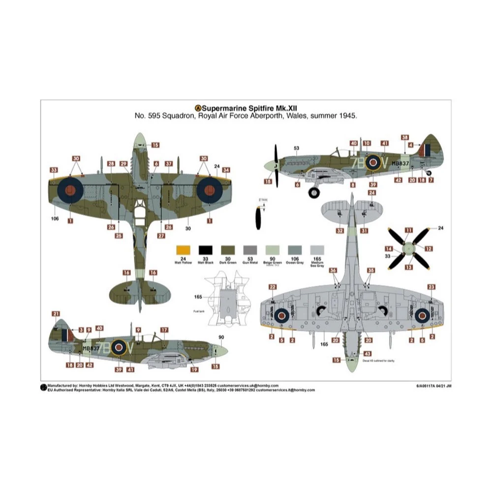 Airfix A05117A 1/48 Supermarine Spitfire Mk.XII - Image 4