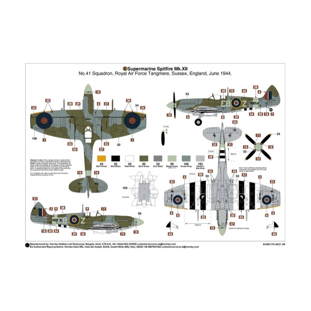 Airfix A05117A 1/48 Supermarine Spitfire Mk.XII - Image 5