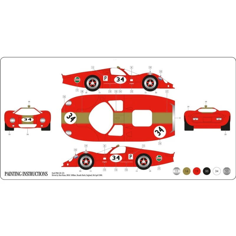 Airfix A55308 1/32 Ford 3 Litre GT Starter Set - Image 3