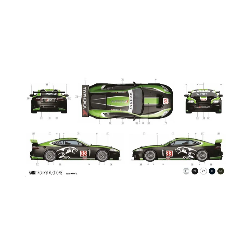 Airfix A55306 1/32 Jaguar XKRGT3 Fantasy Scheme Starter Set - Image 2