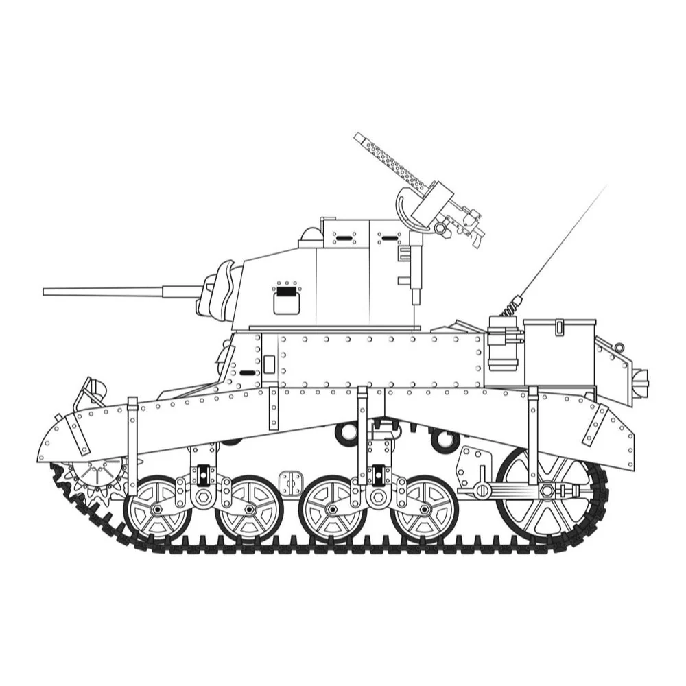 Airfix A1358 1/35 M3 Stuart Honey British Version - Image 9