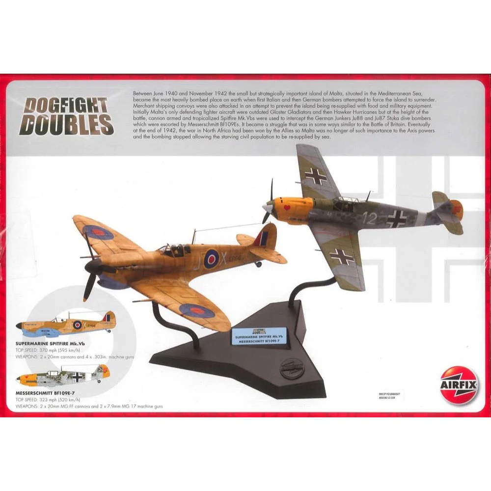 Airfix A50160 1/48 Supermarine Spitfire Mk.Vb Messerschmitt Bf109e Dogfight Double Gift Set - Image 4