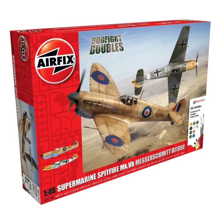 Airfix A50160 1/48 Supermarine Spitfire Mk.Vb Messerschmitt Bf109e Dogfight Double Gift Set - Image 5