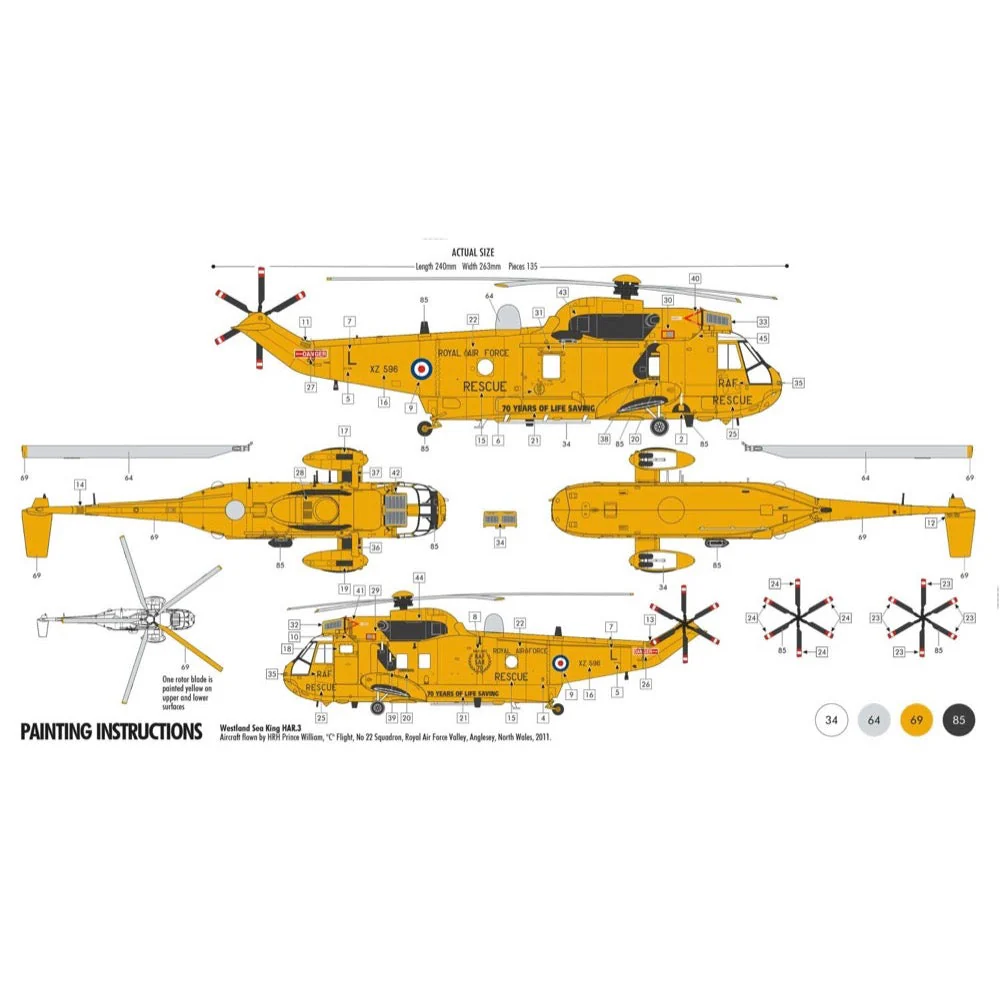 Airfix A55307 1/72 Westland Sea King HAR.3 Large Starter Set - Image 6