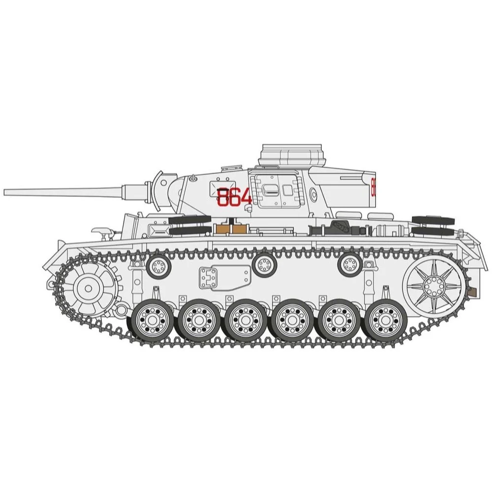 Airfix A1378 1/35 Panzer III Ausf J - Image 6