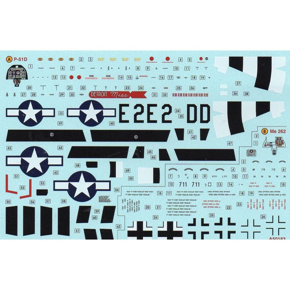 Airfix A50183 1/72 Messerschmitt Me262 and P-51D Mustang Dogfight Double Gift Set - Image 3