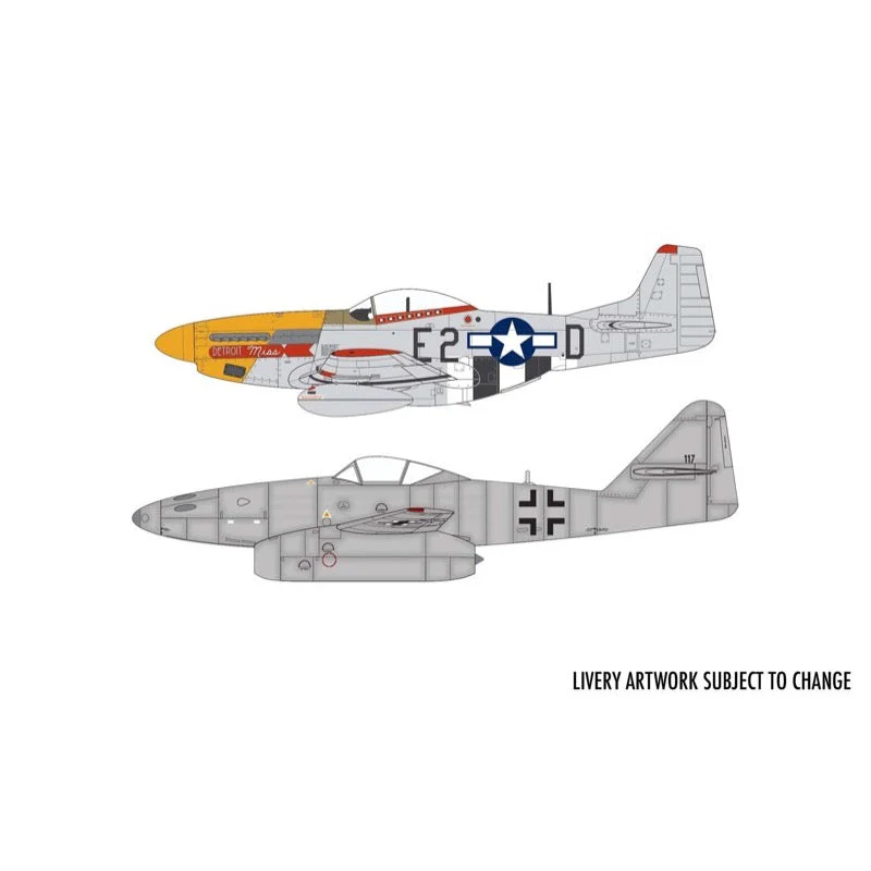 Airfix A50183 1/72 Messerschmitt Me262 and P-51D Mustang Dogfight Double Gift Set - Image 4