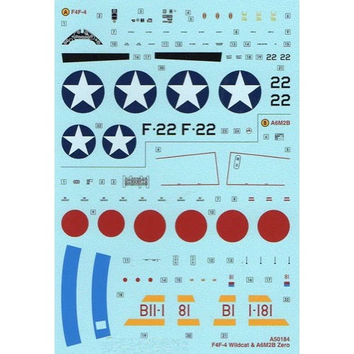 Airfix A50184 1/72 Grumman F-4F4 Wildcat and Mitsubishi Zero Dogfight Double Gift Set - Image 4