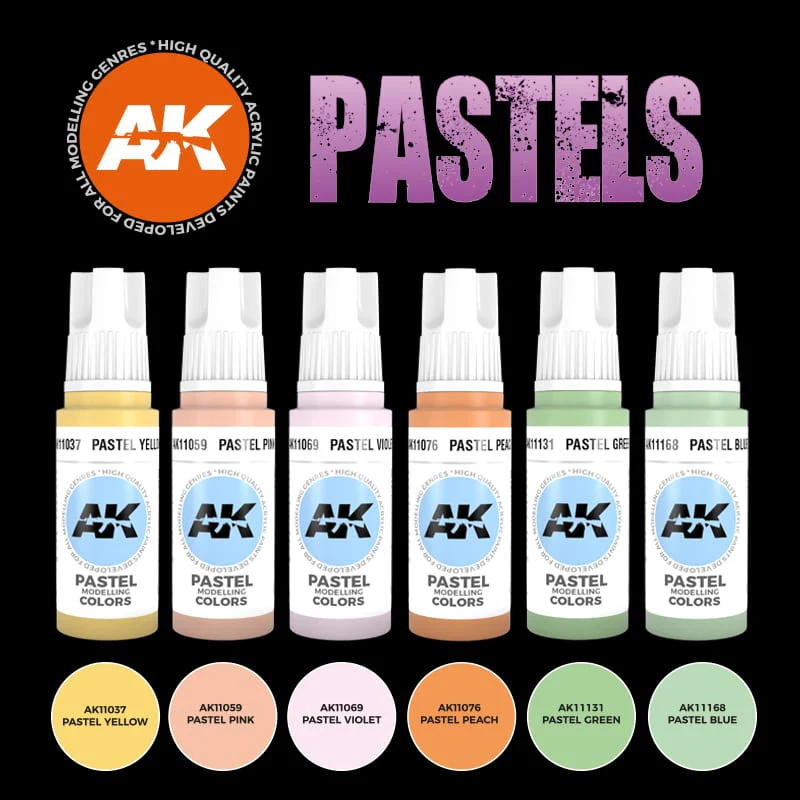 AK Interactive 11607 3rd Generation Acrylics Pastels Colour Set - Image 2