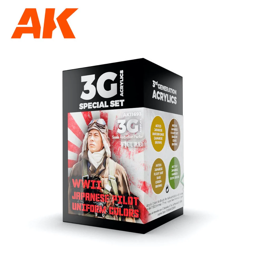 AK Interactive AK11693 Air Series WWII Japan Uniform Colors AIR (3rd Generation)