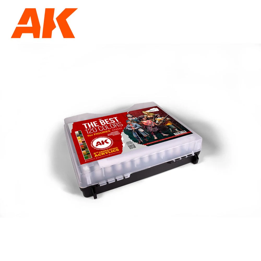 AK Interactive 11704 Briefcase 120 Figure Colours Acrylic Paint Set (3rd Generation) - Image 2