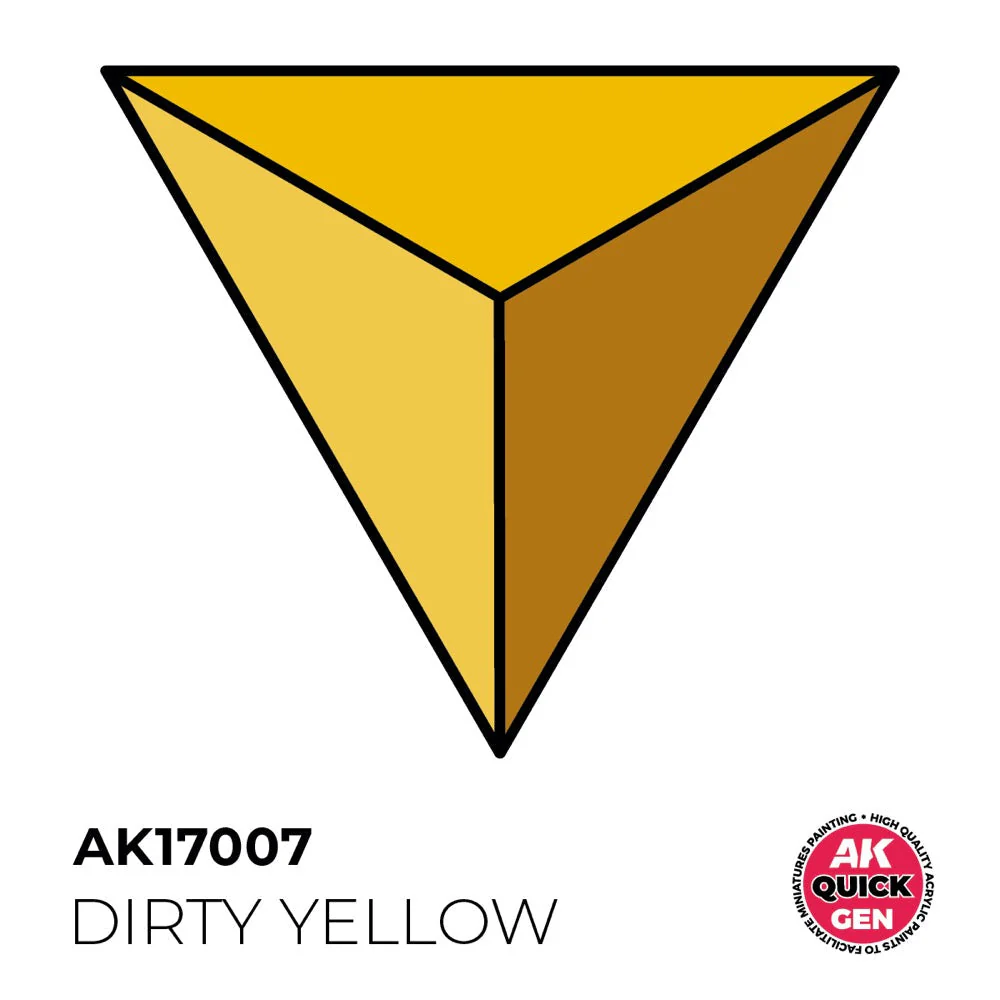 AK Interactive 17007 Quick Gen Dirty Yellow 18ml Acrylic Paint - Image 2