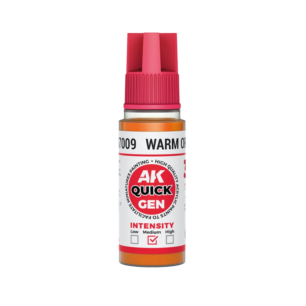 AK Interactive 17009 Quick Gen Warm Orange 18ml Acrylic Paint