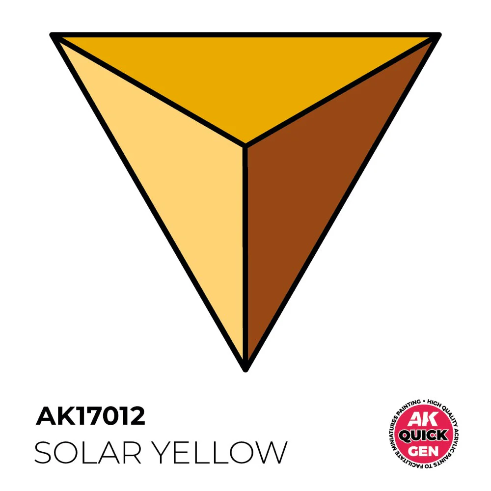 AK Interactive 17012 Quick Gen Solar Yellow 18ml Acrylic Paint - Image 2