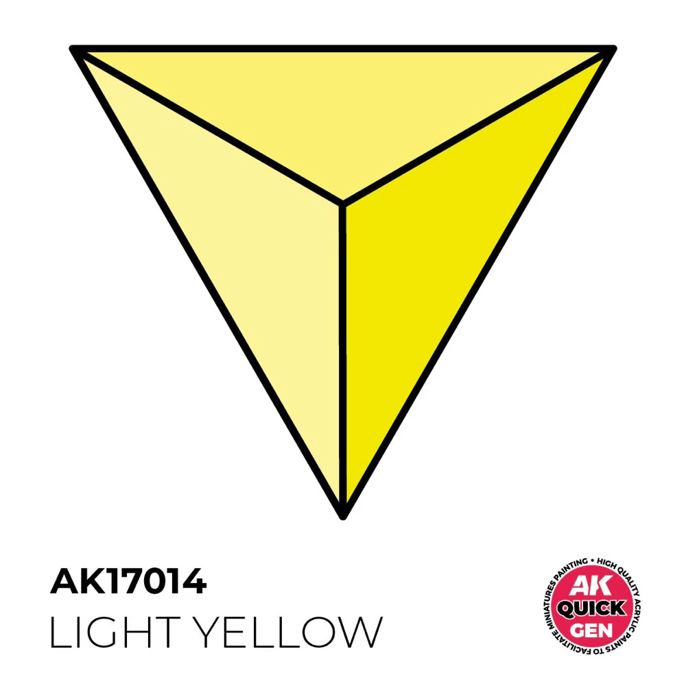 AK Interactive 17014 Quick Gen Light Yellow 18ml Acrylic Paint - Image 2