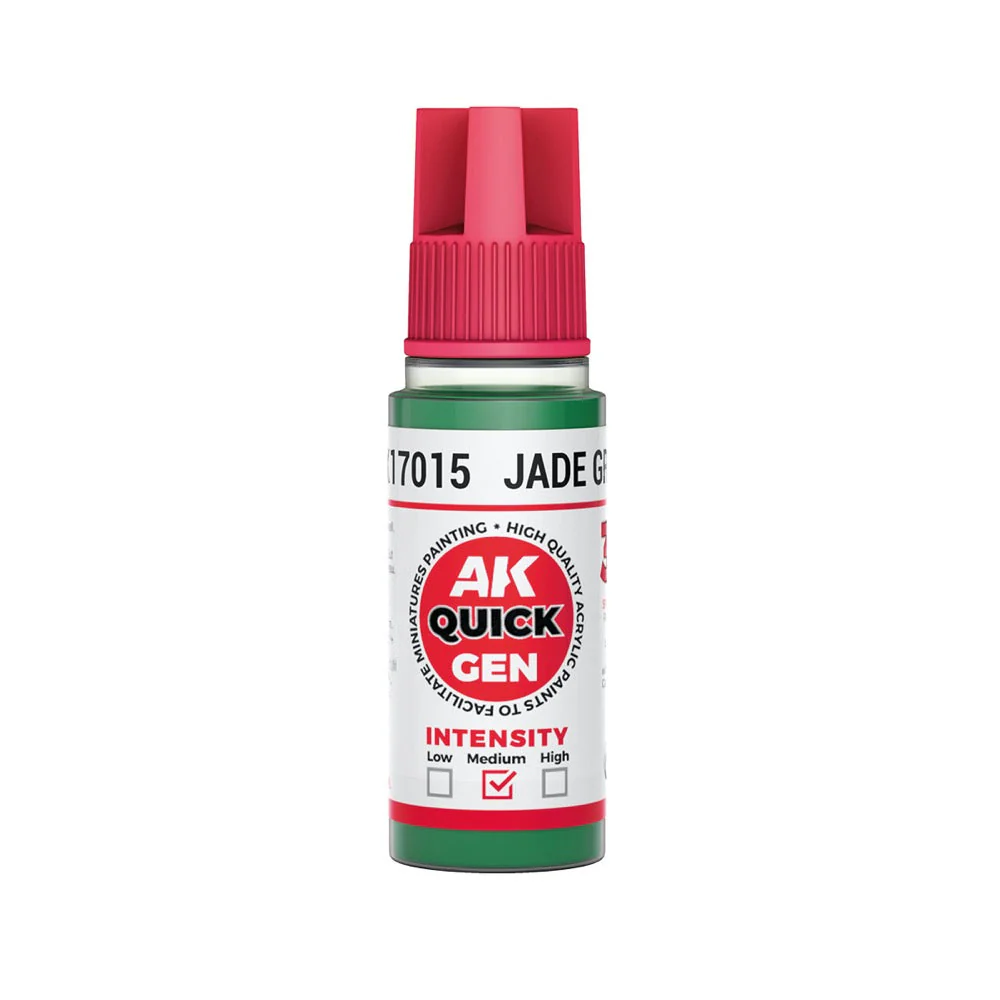 AK Interactive 17015 Quick Gen Jade Green 18ml Acrylic Paint