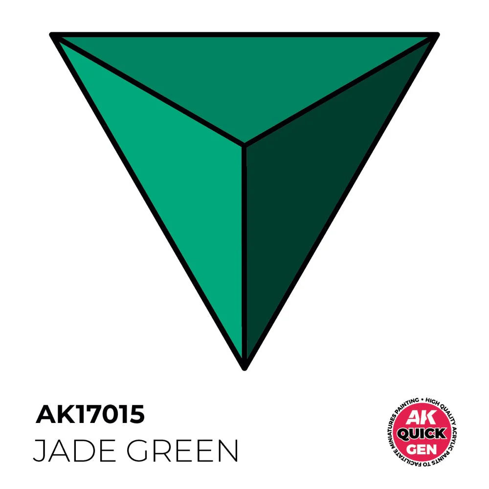AK Interactive 17015 Quick Gen Jade Green 18ml Acrylic Paint - Image 2
