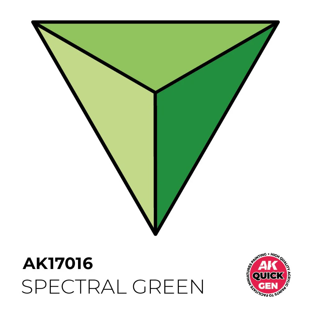 AK Interactive 17016 Quick Gen Spectral Green 18ml Acrylic Paint - Image 2