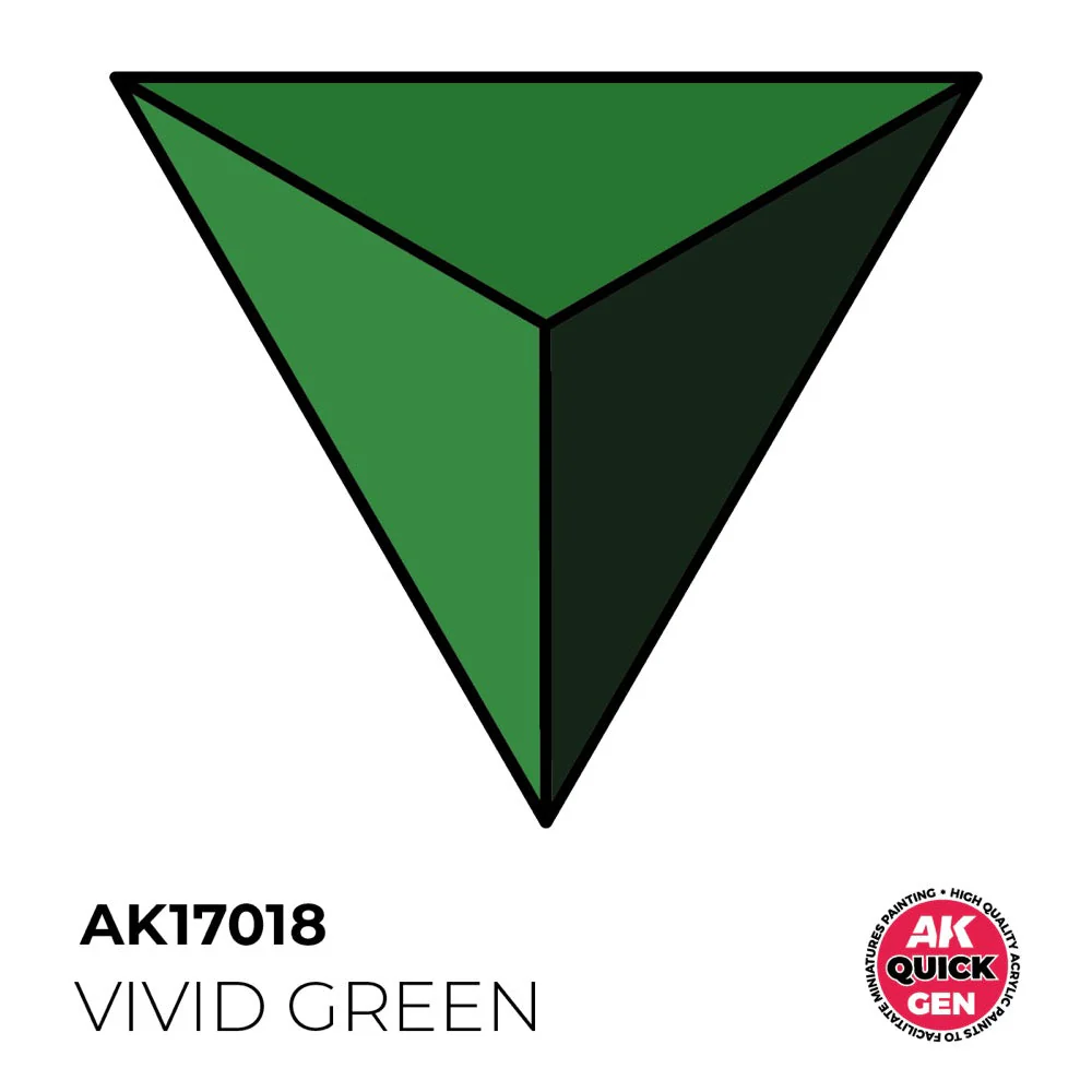 AK Interactive 17018 Quick Gen Vivid Green 18ml Acrylic Paint - Image 2