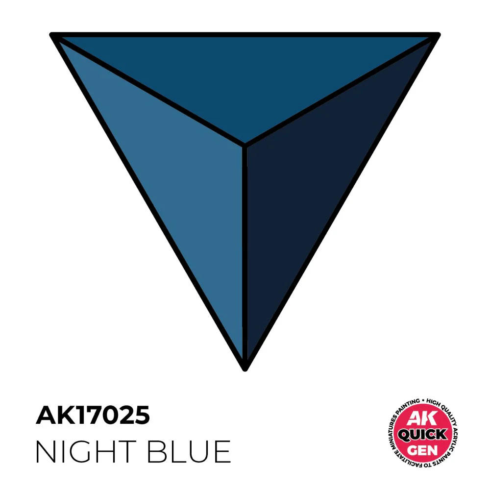 AK Interactive 17025 Quick Gen Night Blue 18ml Acrylic Paint - Image 2