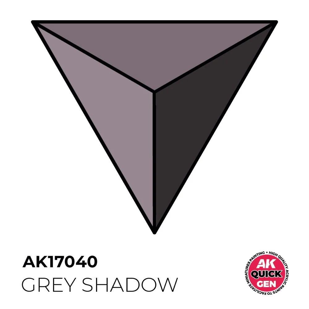 AK Interactive 17040 Quick Gen Grey Shadow 18ml Acrylic Paint - Image 2
