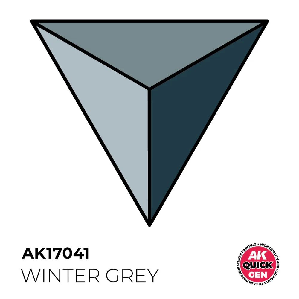 AK Interactive 17041 Quick Gen Winter Grey 18ml Acrylic Paint - Image 2