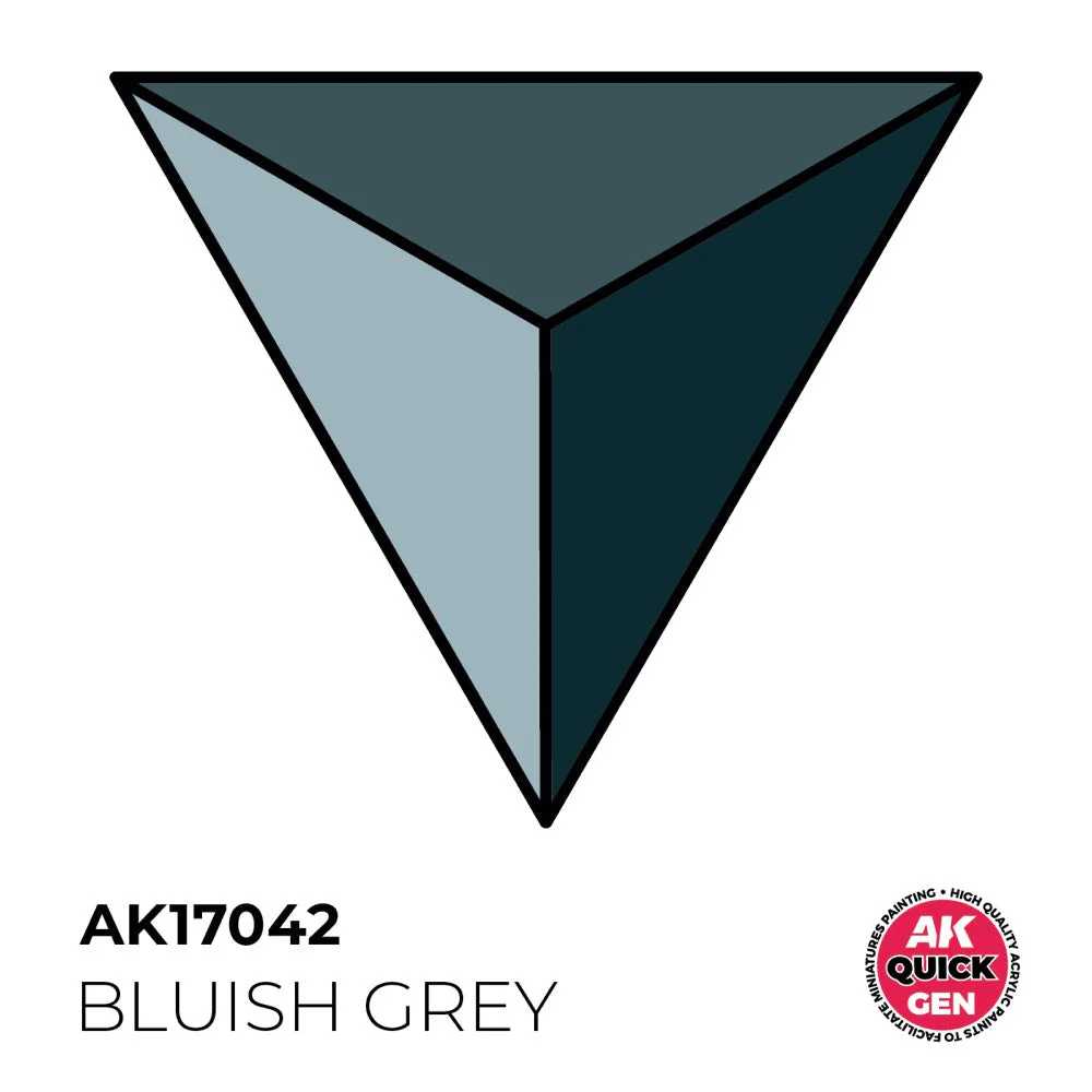 AK Interactive 17042 Quick Gen Bluish Grey 18ml Acrylic Paint - Image 2